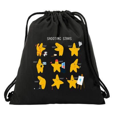 Shooting Stars! Funny Design Drawstring Bag