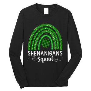 Shenanigans Squad Funny St Patricks Day Shamrock Long Sleeve Shirt