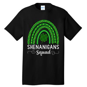 Shenanigans Squad Funny St Patricks Day Shamrock Tall T-Shirt