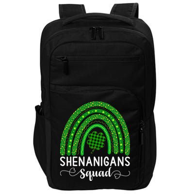Shenanigans Squad Funny St Patricks Day Shamrock Impact Tech Backpack