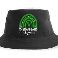 Shenanigans Squad Funny St Patricks Day Shamrock Sustainable Bucket Hat