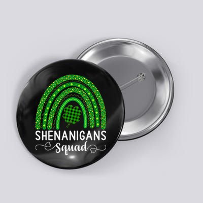 Shenanigans Squad Funny St Patricks Day Shamrock Button