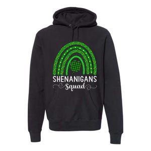 Shenanigans Squad Funny St Patricks Day Shamrock Premium Hoodie