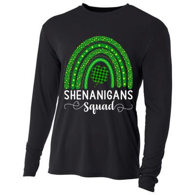 Shenanigans Squad Funny St Patricks Day Shamrock Cooling Performance Long Sleeve Crew