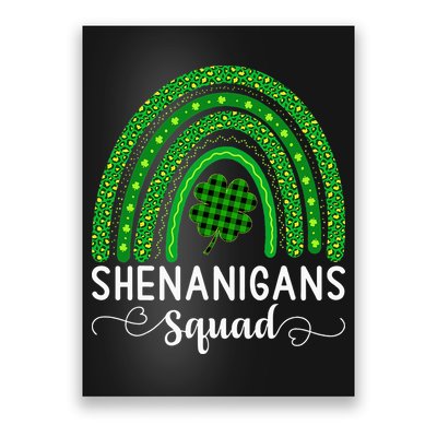 Shenanigans Squad Funny St Patricks Day Shamrock Poster