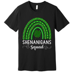 Shenanigans Squad Funny St Patricks Day Shamrock Premium T-Shirt