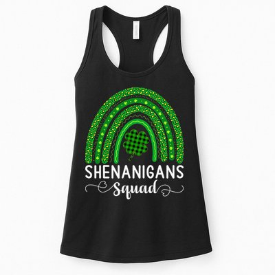 Shenanigans Squad Funny St Patricks Day Shamrock Womens Tank Top