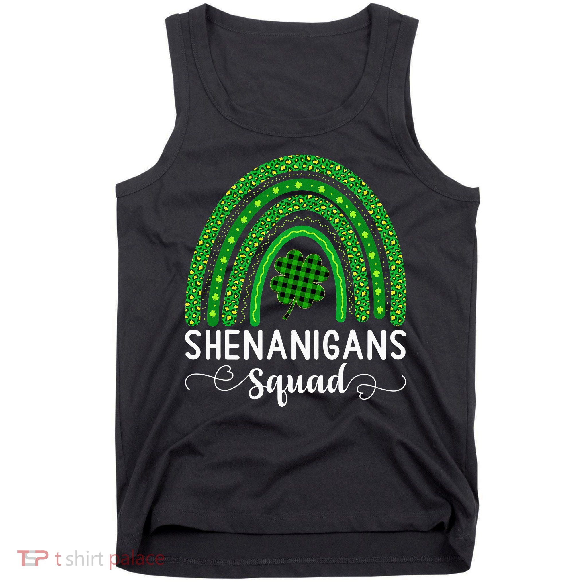 Shenanigans Squad Funny St Patricks Day Shamrock Tank Top