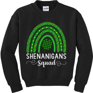 Shenanigans Squad Funny St Patricks Day Shamrock Kids Sweatshirt