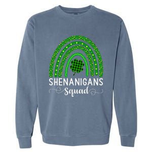 Shenanigans Squad Funny St Patricks Day Shamrock Garment-Dyed Sweatshirt