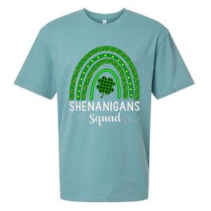 Shenanigans Squad Funny St Patricks Day Shamrock Sueded Cloud Jersey T-Shirt