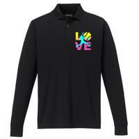 Softball Shirts For Girl Love Performance Long Sleeve Polo