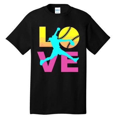 Softball Shirts For Girl Love Tall T-Shirt