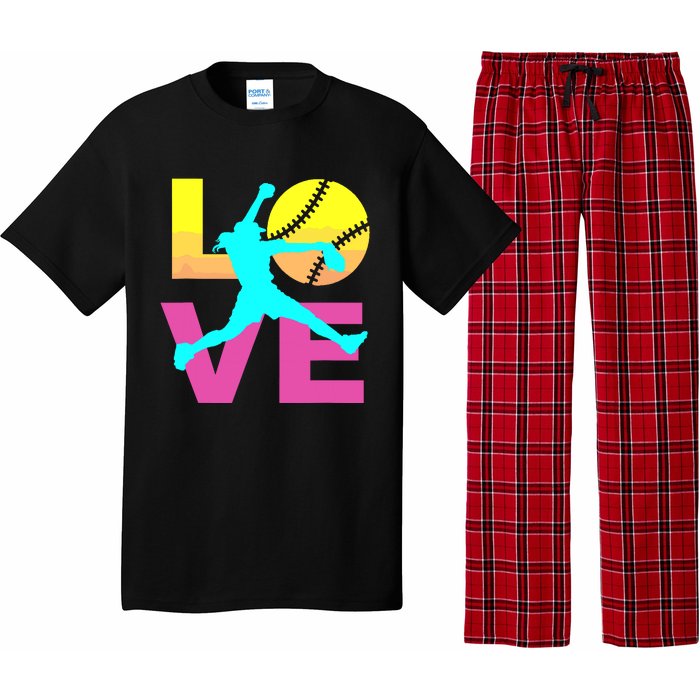 Softball Shirts For Girl Love Pajama Set