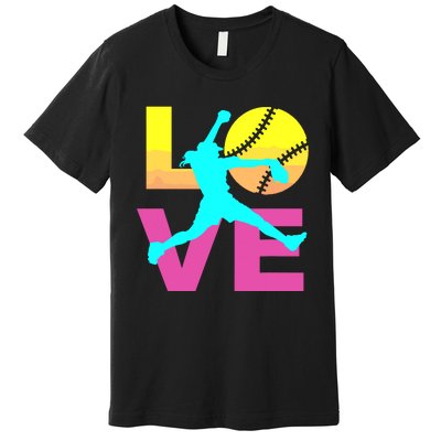 Softball Shirts For Girl Love Premium T-Shirt