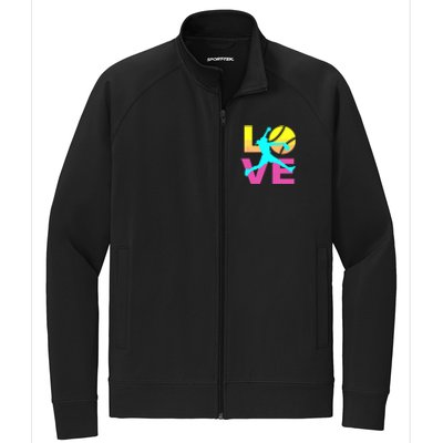 Softball Shirts For Girl Love Stretch Full-Zip Cadet Jacket