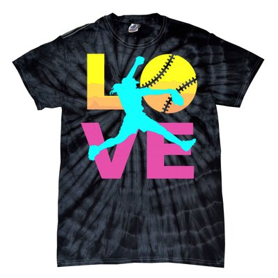 Softball Shirts For Girl Love Tie-Dye T-Shirt