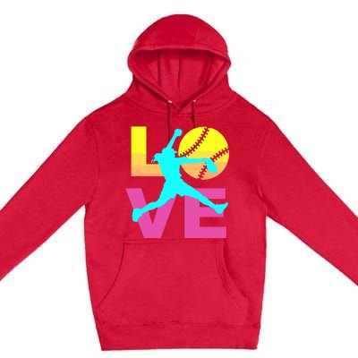 Softball Shirts For Girl Love Premium Pullover Hoodie