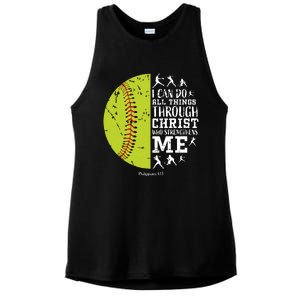 Softball Shirts For Women Gifts Softball T Shirts Girl Ladies PosiCharge Tri-Blend Wicking Tank