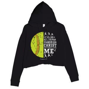 Softball Shirts For Women Gifts Softball T Shirts Girl Crop Fleece Hoodie