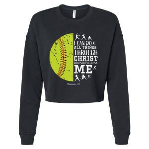 Softball Shirts For Women Gifts Softball T Shirts Girl Cropped Pullover Crew