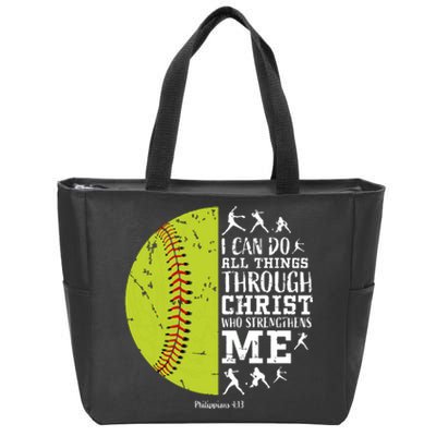 Softball Shirts For Women Gifts Softball T Shirts Girl Zip Tote Bag