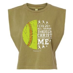 Softball Shirts For Women Gifts Softball T Shirts Girl Garment-Dyed Women's Muscle Tee