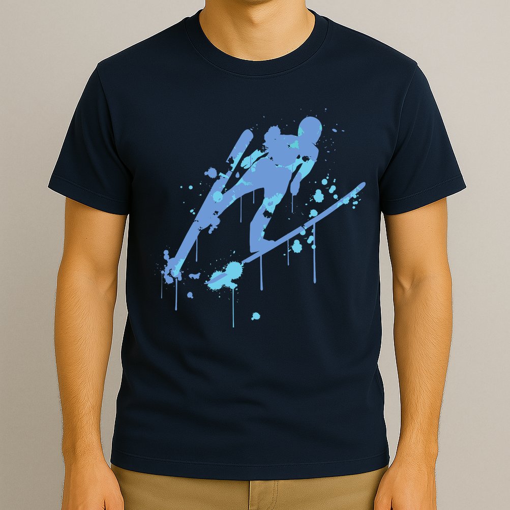 Splash Ski Flying Winter Sports Ski Jumping T-Shirt