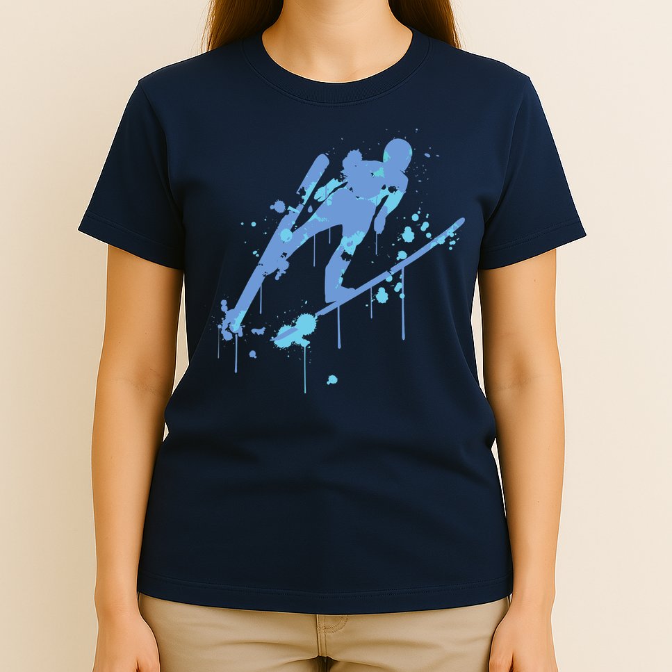 Splash Ski Flying Winter Sports Ski Jumping T-Shirt