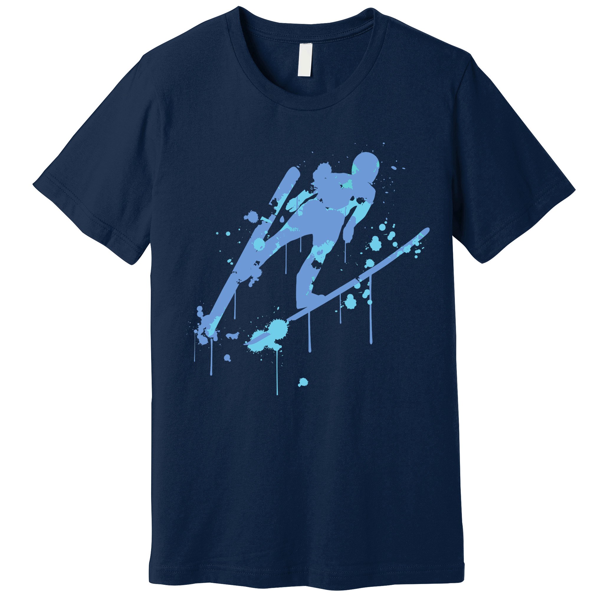 Splash Ski Flying Winter Sports Ski Jumping Premium T-Shirt