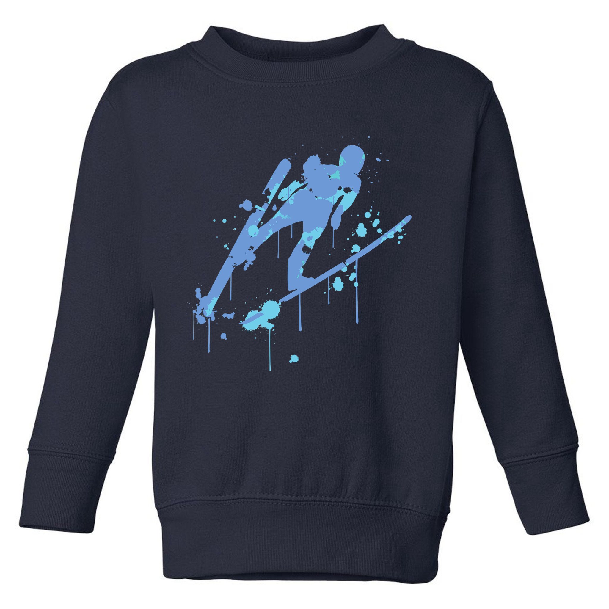 Splash Ski Flying Winter Sports Ski Jumping Toddler Sweatshirt