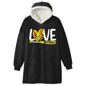 Softball Shirts For Women Teen Girl Love Softball Hooded Wearable Blanket