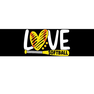 Softball Shirts For Women Teen Girl Love Softball Bumper Sticker