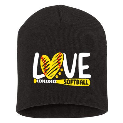 Softball Shirts For Women Teen Girl Love Softball Short Acrylic Beanie