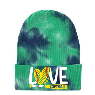 Softball Shirts For Women Teen Girl Love Softball Tie Dye 12in Knit Beanie