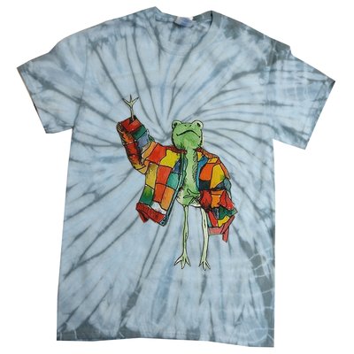 Soulisfree Stylish Frog Ix Funny Fashion Frog With Colorful Tie-Dye T-Shirt