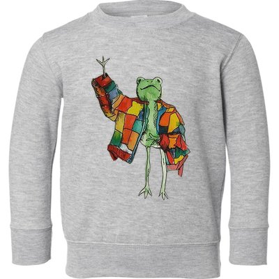Soulisfree Stylish Frog Ix Funny Fashion Frog With Colorful Toddler Sweatshirt