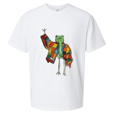 Soulisfree Stylish Frog Ix Funny Fashion Frog With Colorful Sueded Cloud Jersey T-Shirt
