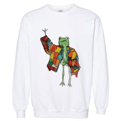 Soulisfree Stylish Frog Ix Funny Fashion Frog With Colorful Garment-Dyed Sweatshirt