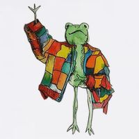 Soulisfree Stylish Frog Ix Funny Fashion Frog With Colorful USA-Made Doggie Bandana