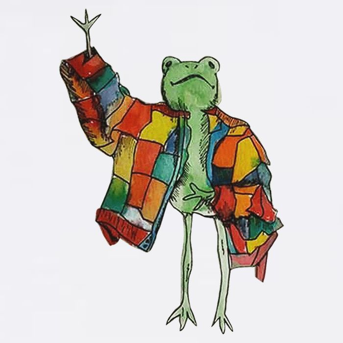 Soulisfree Stylish Frog Ix Funny Fashion Frog With Colorful USA-Made Doggie Bandana