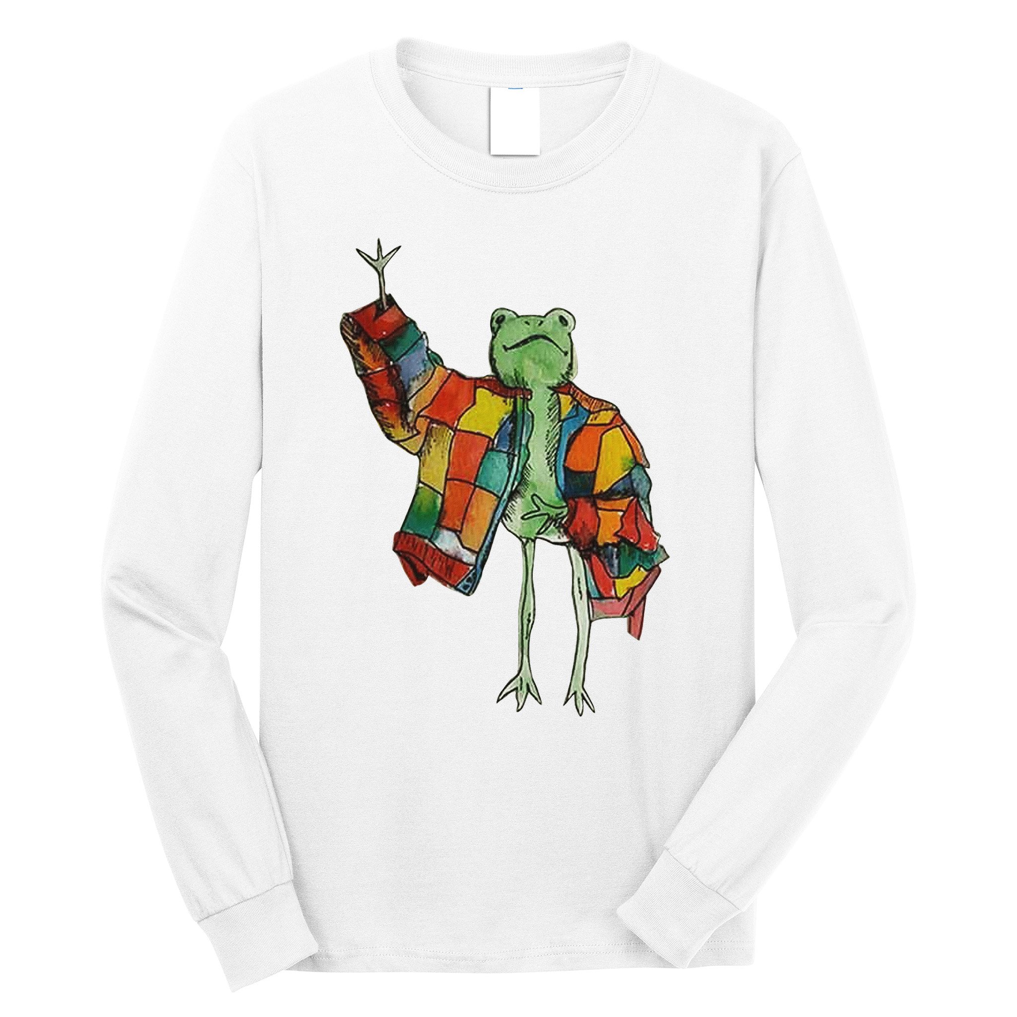 Soulisfree Stylish Frog Ix Funny Fashion Frog With Colorful Long Sleeve Shirt