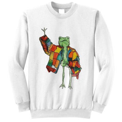 Soulisfree Stylish Frog Ix Funny Fashion Frog With Colorful Sweatshirt