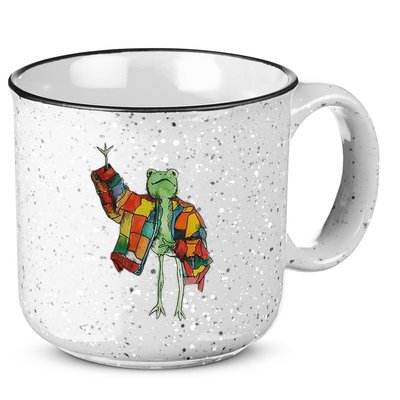 Soulisfree Stylish Frog Ix Funny Fashion Frog With Colorful 15oz Campfire Ceramic Mug
