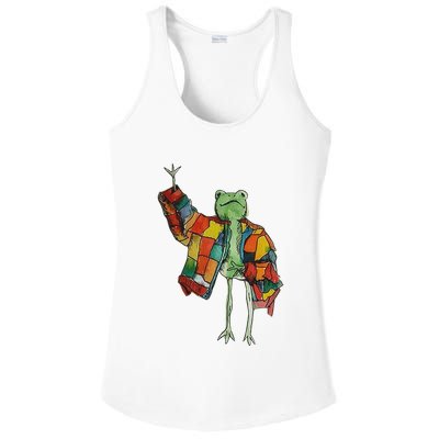 Soulisfree Stylish Frog Ix Funny Fashion Frog With Colorful Ladies PosiCharge Competitor Racerback Tank