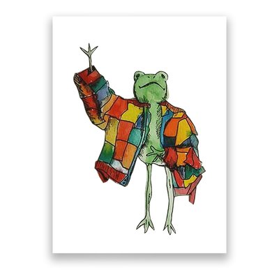 Soulisfree Stylish Frog Ix Funny Fashion Frog With Colorful Poster