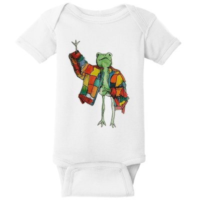 Soulisfree Stylish Frog Ix Funny Fashion Frog With Colorful Baby Bodysuit