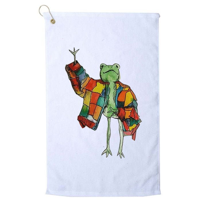 Soulisfree Stylish Frog Ix Funny Fashion Frog With Colorful Golf Towel