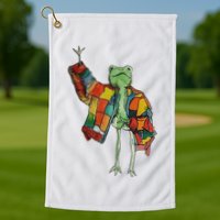 Soulisfree Stylish Frog Ix Funny Fashion Frog With Colorful Golf Towel
