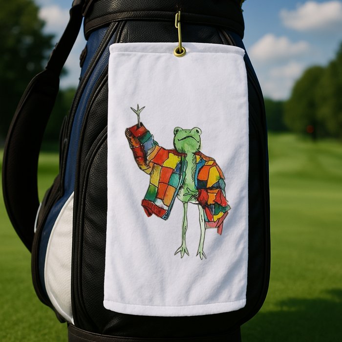 Soulisfree Stylish Frog Ix Funny Fashion Frog With Colorful Golf Towel